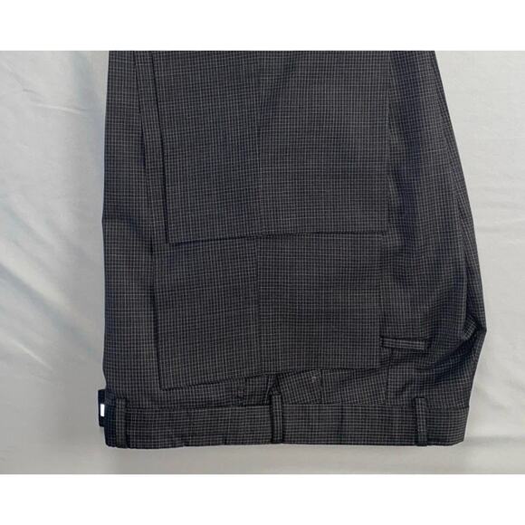 Hugo Boss James Brown US Flat Front Wool Dress Pants, Slacks. Check, 34X34.5 EUC - Picture 3 of 12